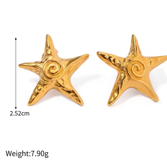 ZARA Silver Starfish Earrings - Picture 5 of 5